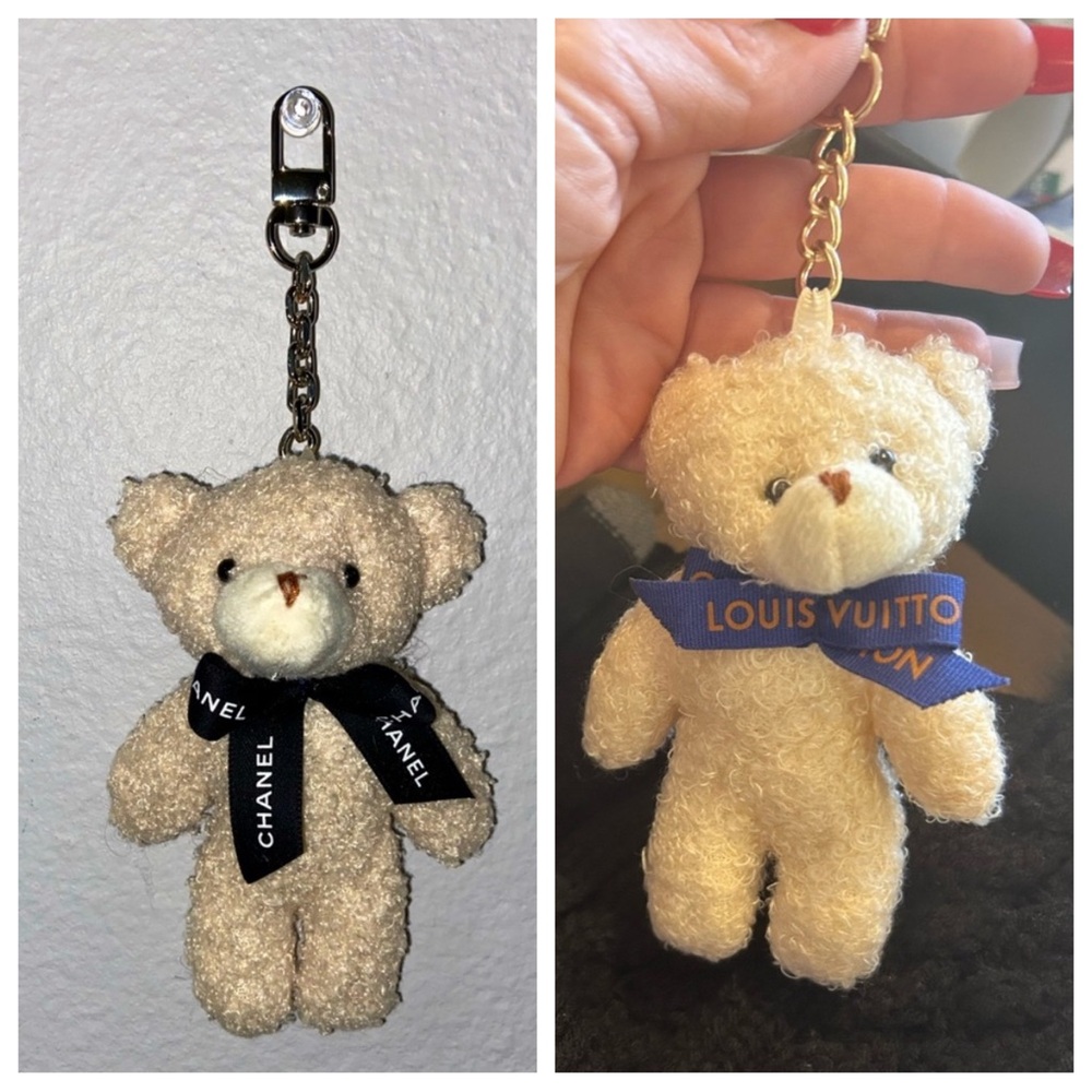 🧸🖤 Christmas Gift Chanel Ribbon Teddy Bag Charm / Key Charm / Keychain 🎁